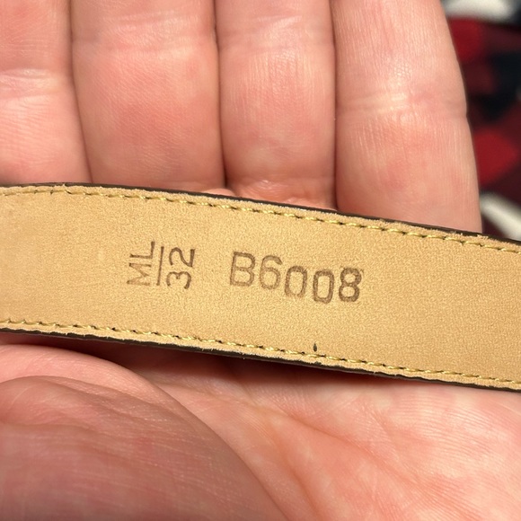 Brighton Belt Size ML / 32 Leather Brown Silver& Gold Tone Buckle & Tip - Picture 10 of 10